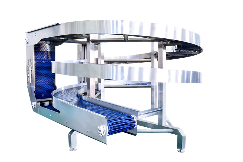 Side drive spiral conveyor
