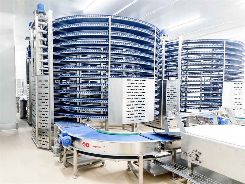 compact spiral conveyor system