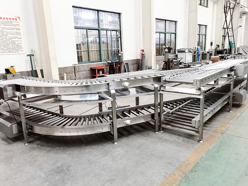 Roller conveyor line